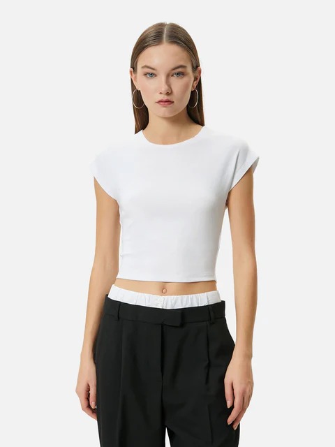 Slim Fit Düz Renk Tişört